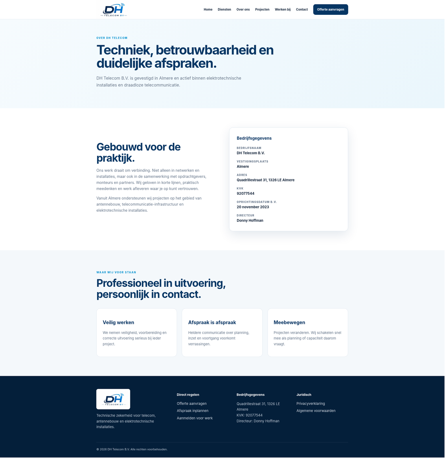 DH Telecom B.V.  Telecom & Engineering Platform