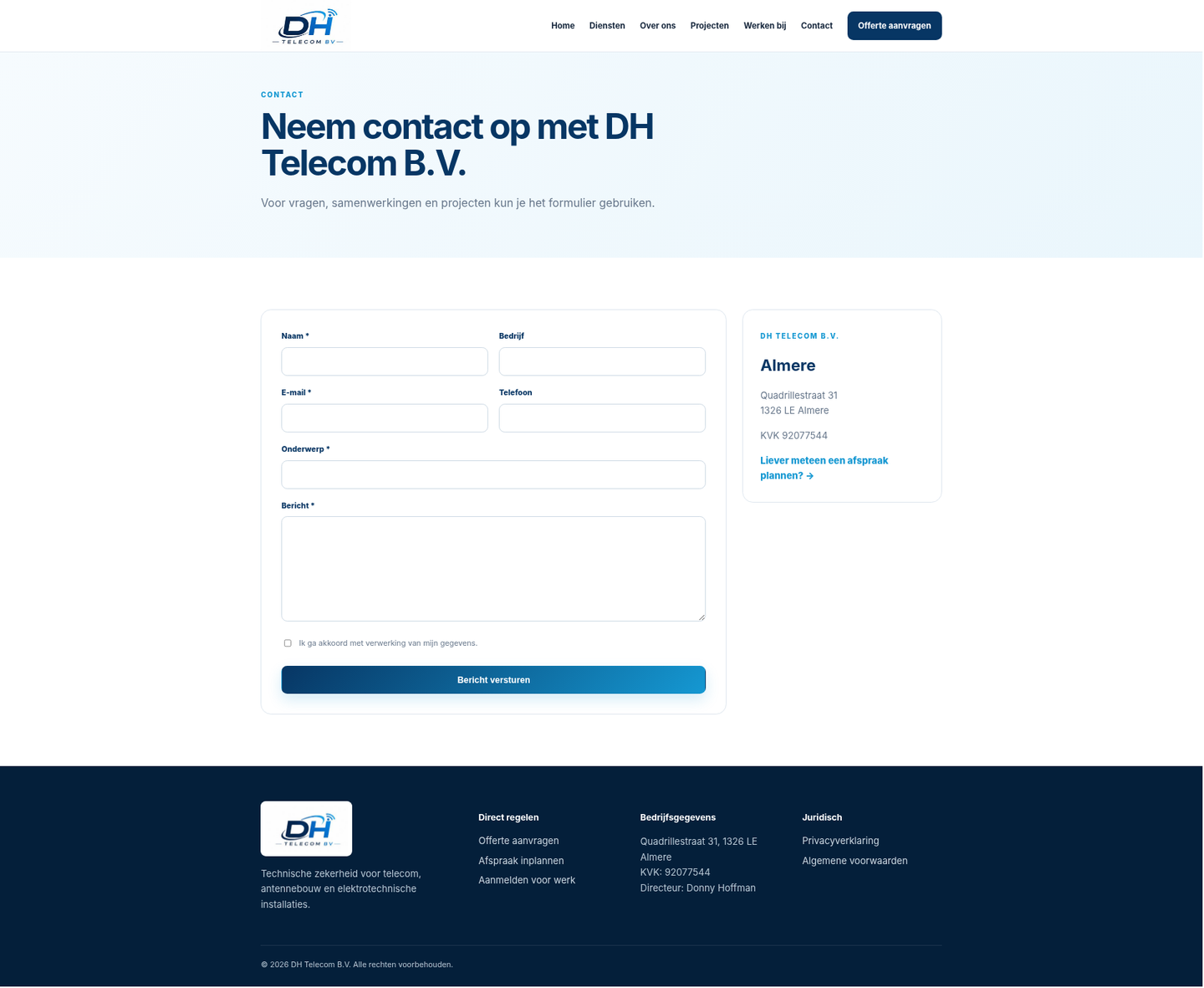 DH Telecom B.V.  Telecom & Engineering Platform