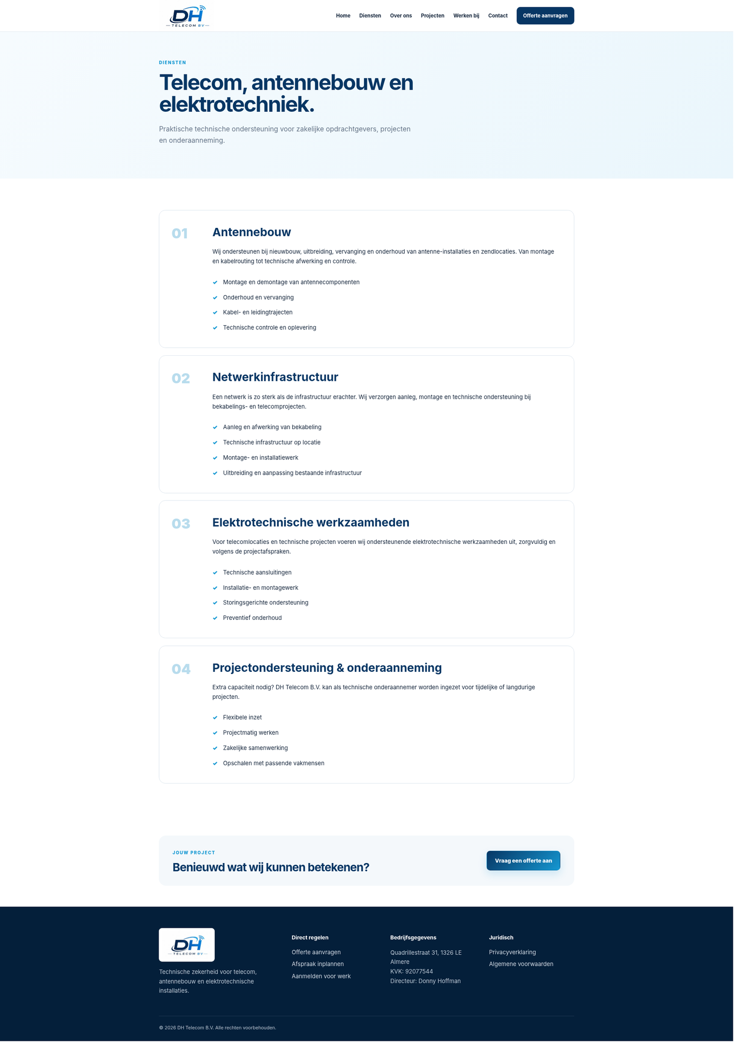 DH Telecom B.V.  Telecom & Engineering Platform